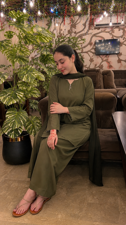 Olive Green Premium 2 Piece