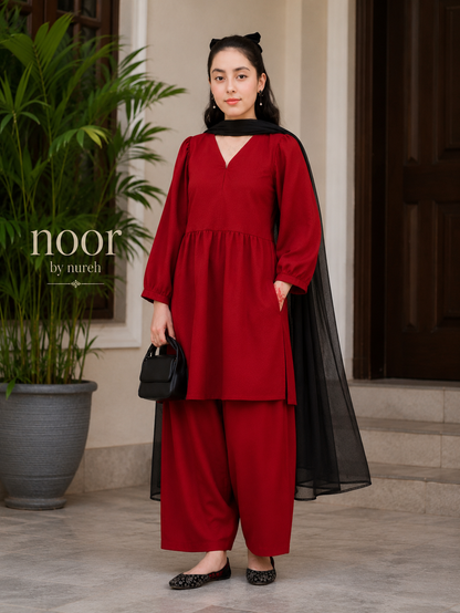 Ruby Red 2 Piece Co-Ord Set