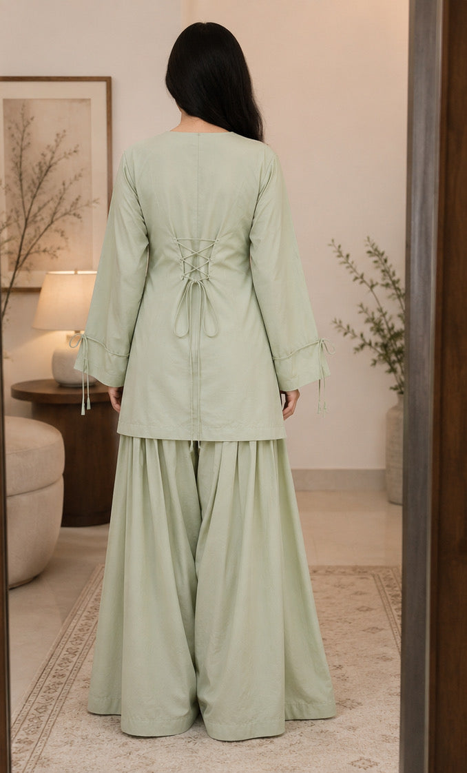 sage green co ord set