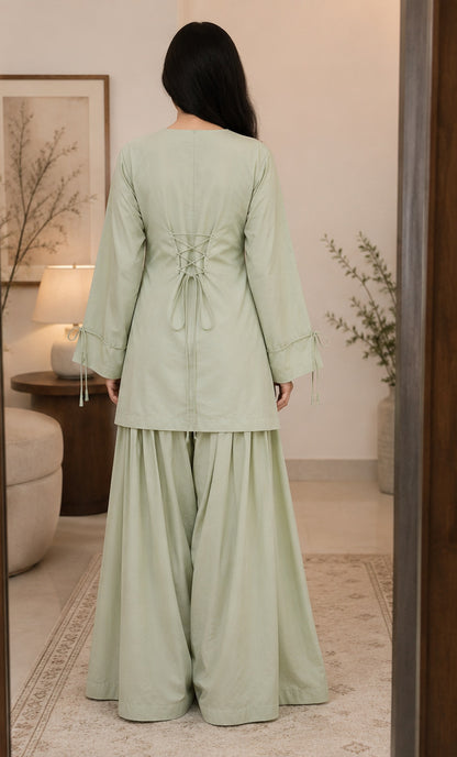 sage green co ord set