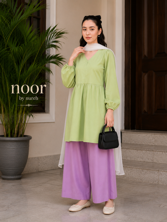 Lime Green & Lilac 2-Piece Set