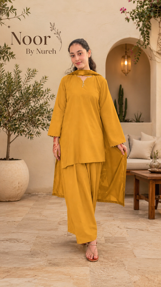 Mustard 2 Piece Farshi Set