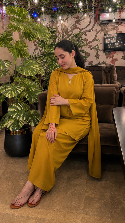 Mustard 2 Piece Farshi Set