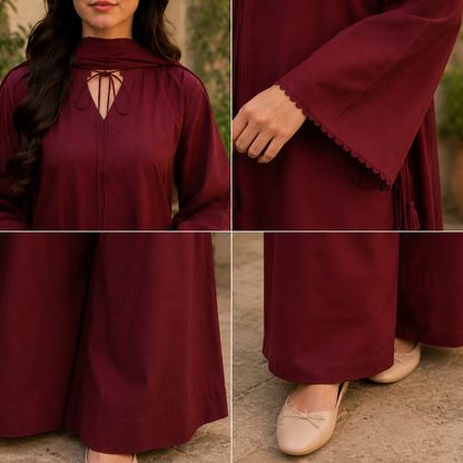 Maroon 2 Piece Suit