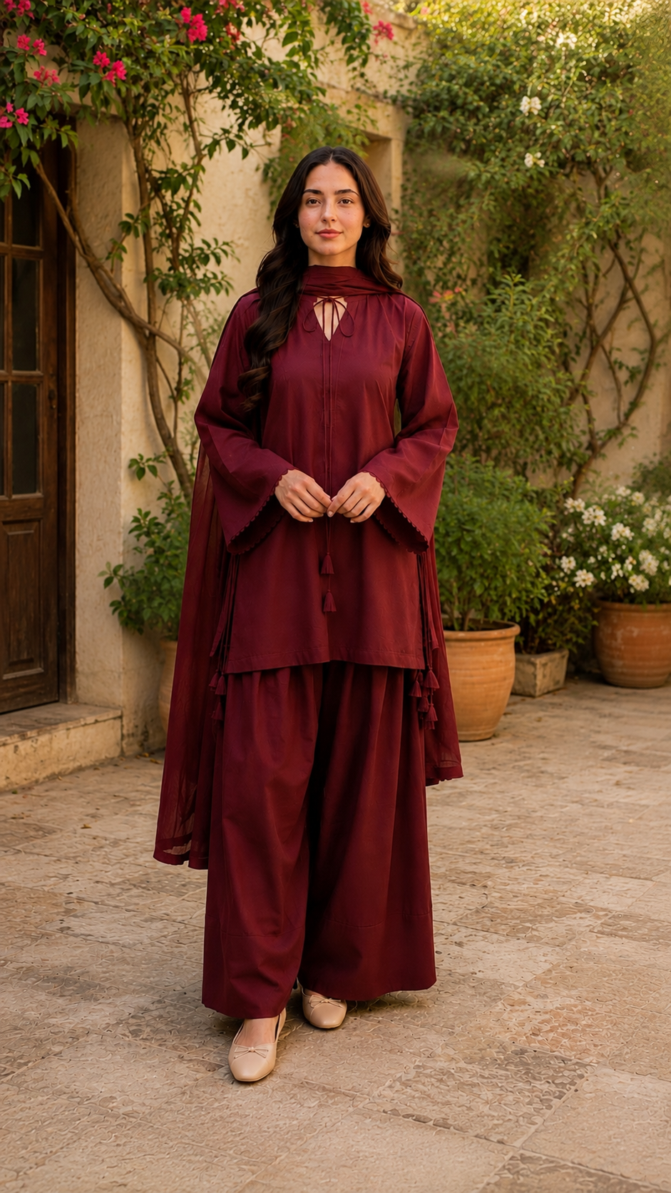 Maroon 2 Piece Suit