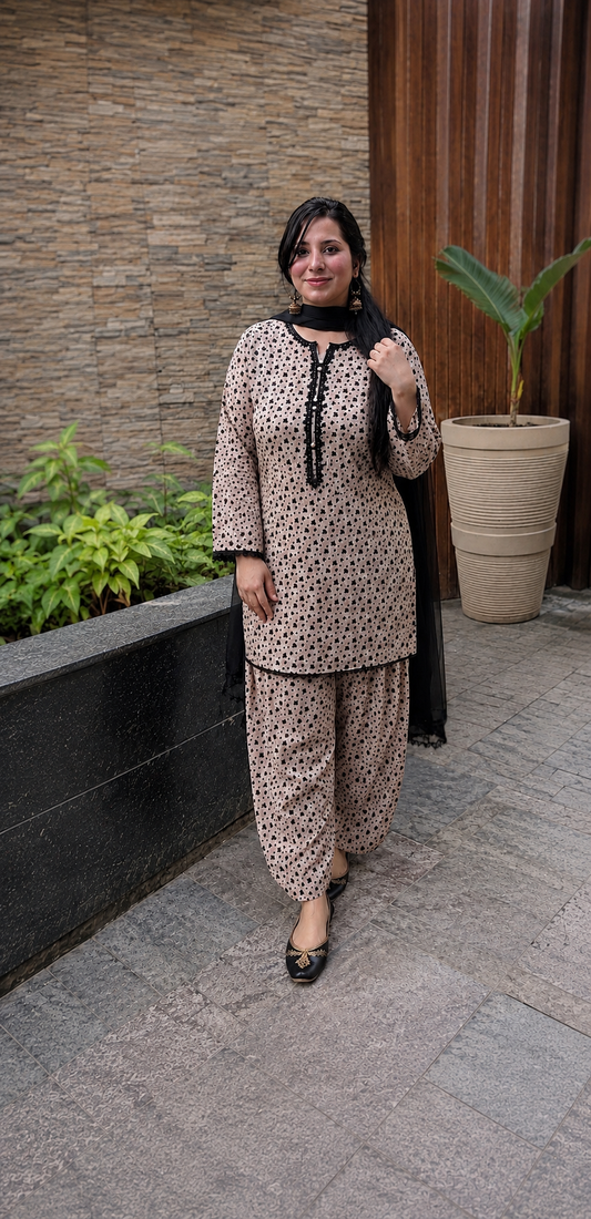 Beige Soft Lawn 2 Piece